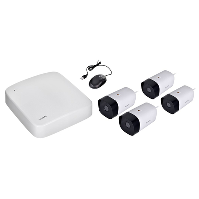 Sistem sigurie Tenda K4P-4TR, 4 kamera PoE, 4MP, i bardhë