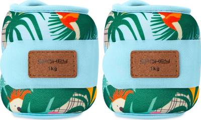 Pesha për duar dhe këmbë Spokey Home Jungle, set 2x1kg, neopren