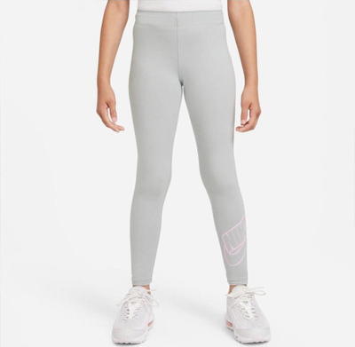 Легинси Nike Sportswear Favorites Jr DD6278-077, долги, за девојчиња, сиви
