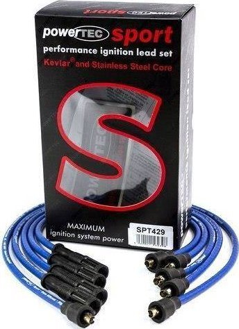 Kabllo ndezjeje PowerTEC Sport FIAT 131 132 Argenta Regata 1.6 2.0L, set, silikon 8mm, të kuqe