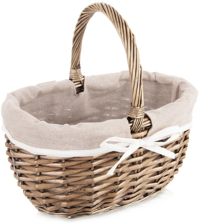 Shportë pikniku Lumarko, shportë shelgu, 32.5x24x32 cm, bezhë