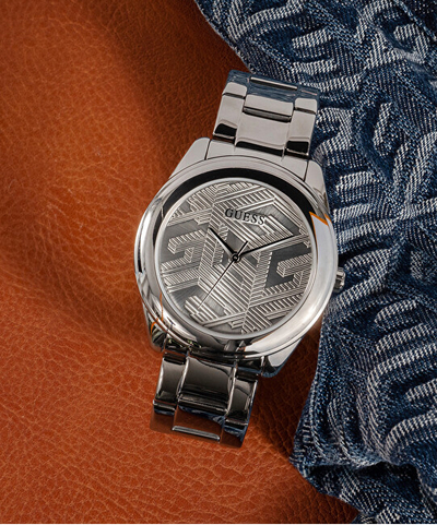 Orë dore për femra Guess Cubed GW0606L1, e argjendtë