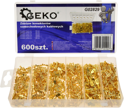 Set lidhës kabllosh për vetura, 600 copë, 2.8 mm 4.8 mm 6.4 mm, shumëngjyrësh