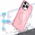 Mbulesë Glitter MagSafe për Apple iPhone 16 Pro, TPU, rozë transparente me shkëlqim