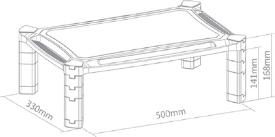 Стенд за монитор и лаптоп Neomounts NSMONITOR20, за 10-32\", до 10 kg, црн