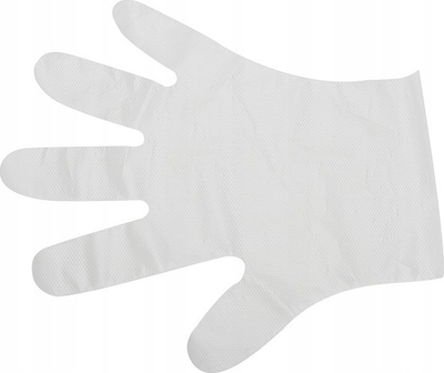 Doreza prej folie Activeshop, të disponueshme, 100 copë, madhësi standarde transparente