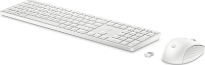 Set tastiere dhe mi HP 655, wireless 2.4 GHz, QWERTZ gjerman, i bardhë