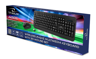 Set tastierë dhe maus Esperanza TK109, 2.4GHz, i zi