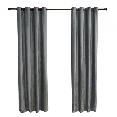 Set perde Heinner, 2 copë, 140x270cm, poliester, gri