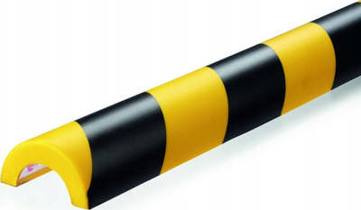 Mbrojtës tubi Durable 1115130, 1000x50x25 mm, gomë sigurie, i zi e verdhë