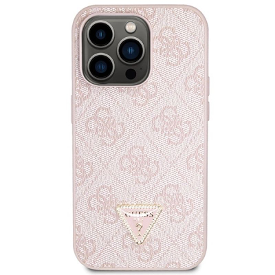 Mbulesë telefoni Guess GUHCP14LP4TDSCPP për iPhone 14 Pro, me rrip crossbody, rozë