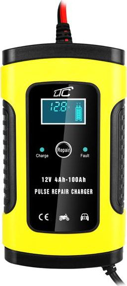 Karikues baterie LTC me ekran LCD, 12V 6A, për makina dhe motorra