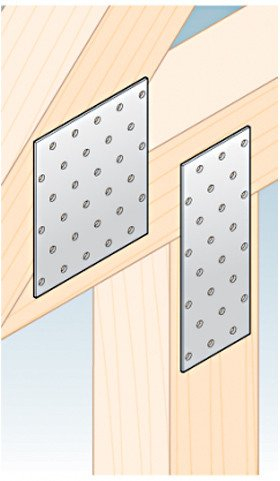 Pllakë e shpuar lidhëse PP7, 60x200mm, metal, argjend