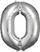 Balonë folie Amscan Super Shape 0, 66 x 88 cm, argjendtë