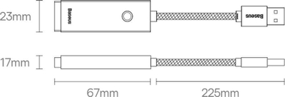 Adapter rrjeti Baseus Lite Series, USB C në RJ45, 1000Mb/s, i zi