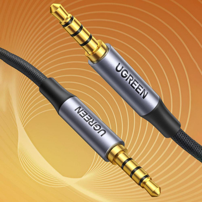 Kabllo audio Ugreen AV183, jack 3.5mm në jack 3.5mm, 3m, e zezë