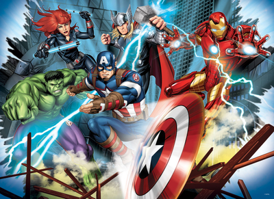 Puzzle për dysheme Lisciani Marvel Avengers Maxi Floor, 150 copa, me dy anë, shumëngjyrësh