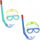 Set maskë snorkel për fëmijë Aqua Champ Essential, polikarbonat, pa lateks, ngjyra të përziera