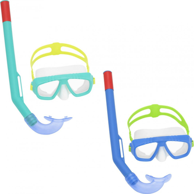 Set maskë snorkel për fëmijë Aqua Champ Essential, polikarbonat, pa lateks, ngjyra të përziera