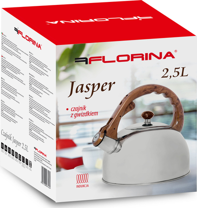 Çajnik jo elektrik Botti Jasper, 2.5L, çelik inox, i argjendtë