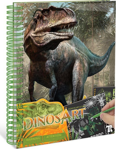 Liber kreativ DinosArt Creative Book, për vizatim, për kalamaj, me ngjyra