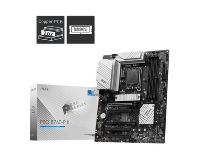 Pлоча MSI PRO B760 P II, DDR5, ATX, црна