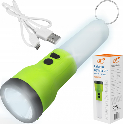 Elektrik dore LED 2n1, i karikueshëm me USB, me dorezë të lehtë për kapje, ngjyrë e zezë