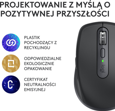 Set tastierë dhe maus Logitech MX Anywhere 3S + MX Keys S, wireless, grafit