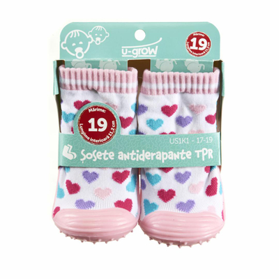 Çorape antirrëshqitëse për fëmijë, TPR, 11.2cm, rozë
