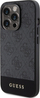 Kapak telefoni Guess 4G Stripe për iPhone 15 Pro 6.1", TPU, lëkurë eko, gri