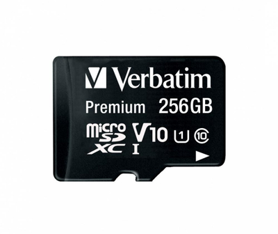 Kartë memorie Verbatim Premium U1 256GB, microSDXC, Class 10 UHS-I