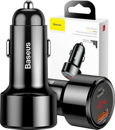 Karikues Baseus BS-C20C 1x USB-A 1x USB-C 6 A (BSU057BLK), i zi