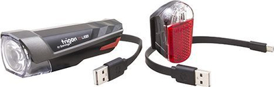Spanninga Trigon 15 + Pyro Сет за Осветлување на Велосипед