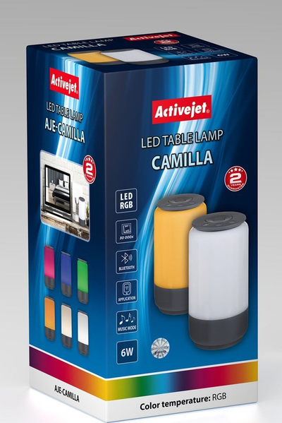 Lampë tavoline Activejet AJE Camilla, LED dekorative RGB, 400lm, shumëngjyrëshe