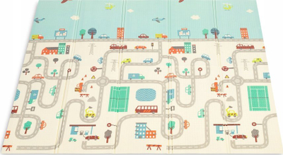 Тепих за игра Toyz Cars, преклопен, пена XPE, шарен
