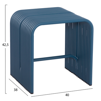 Stol Intrepid prej alumini 40x38x42,5Hcm (HM6325.08), kaltër