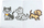 Set rruazash Leantoys Beads For Creating Mosaic Dog And Cat, mozaik krijues, shumëngjyrësh