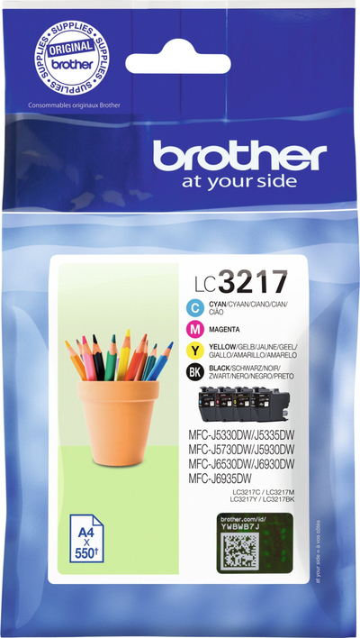 Kartuçe boje Brother LC3217 Value Pack, set 4ngjyrësh, origjinale