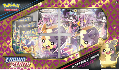 Set letra Pokémon TCG Crown Zenith Morpeko V-Union, Premium Collection, shumëngjyrësh