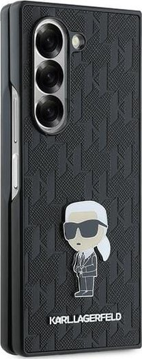 Kapak telefoni Karl Lagerfeld KLHCZFD6SAPKINPKK, për Samsung Galaxy Z Fold6, hardcase Saffiano, i zi