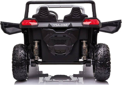 Makina elektrike për kalamaj Lean Toys A032, 4x200W, sedilje lëkure, me telekomandë, e zezë