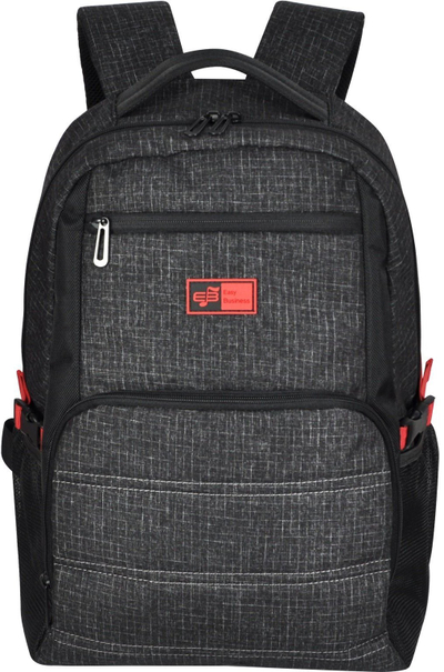 Çantë shpine EBox Backpack 900L, me shumë xhepa, e zezë me të kuqe
