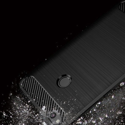 Kapak telefoni Carbon Lux për Xiaomi Redmi Note 9 5G, TPU, i zi