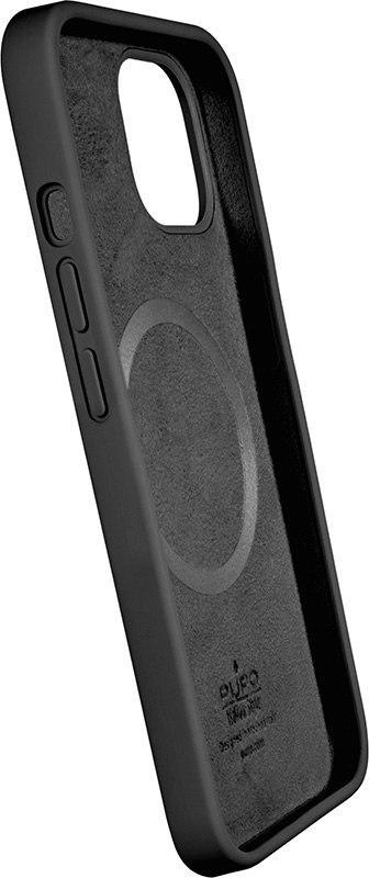 Mbulesë Pure Silicone Magnetic Icon për iPhone 12 12 Pro, silikoni, magnetike, e zezë