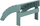 Tabure kopshti Beliani ADIRONDACK, plastik për jashtë, turquoise