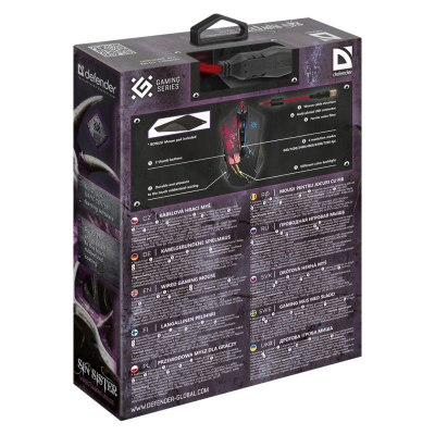 Mouse gaming Defender Sin'Sister GM-933, 5 butona, me dritë, i zi