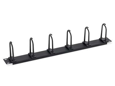 Shirit menaxhimi kabllosh Triton, 1U, 5 mbajtëse plastike 40x80, i zi