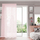 Perde dritë AmeliaHome Delva Pleat, 270x140 cm, poliester, rozë