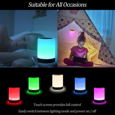 Llambë tavoline Techly, LED RGB, me prekje, e bardhë