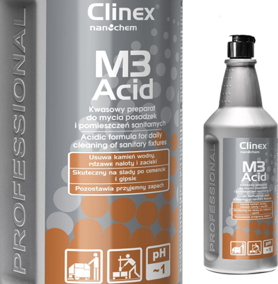 Pastrues acid për banjo Clinex M3 Acid, koncentrat, 1L